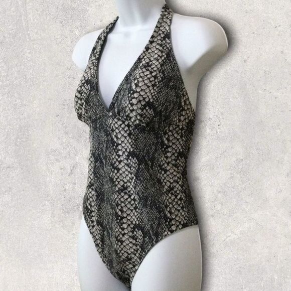 Catalina Snakeskin Halter One‎ Piece Swimsuit S - Picture 3 of 10